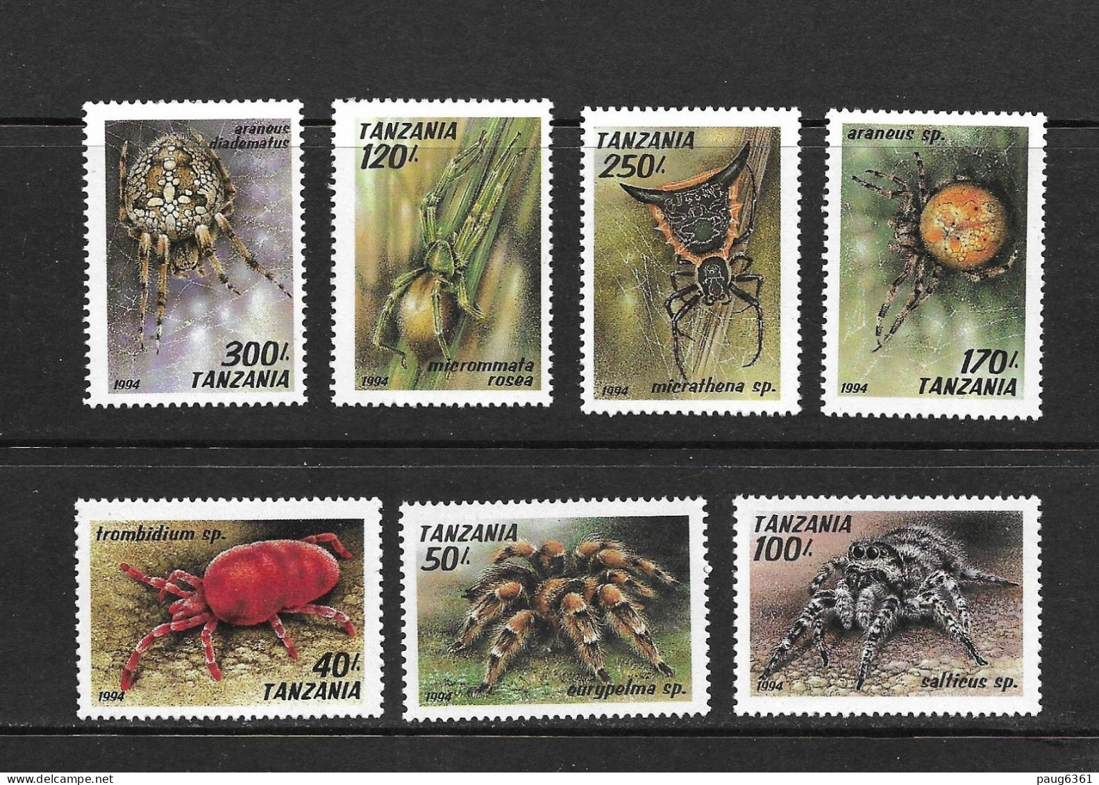 TANZANIE 1994 ARAIGNEES  YVERT N°1585/91 NEUF MNH** - Ragni