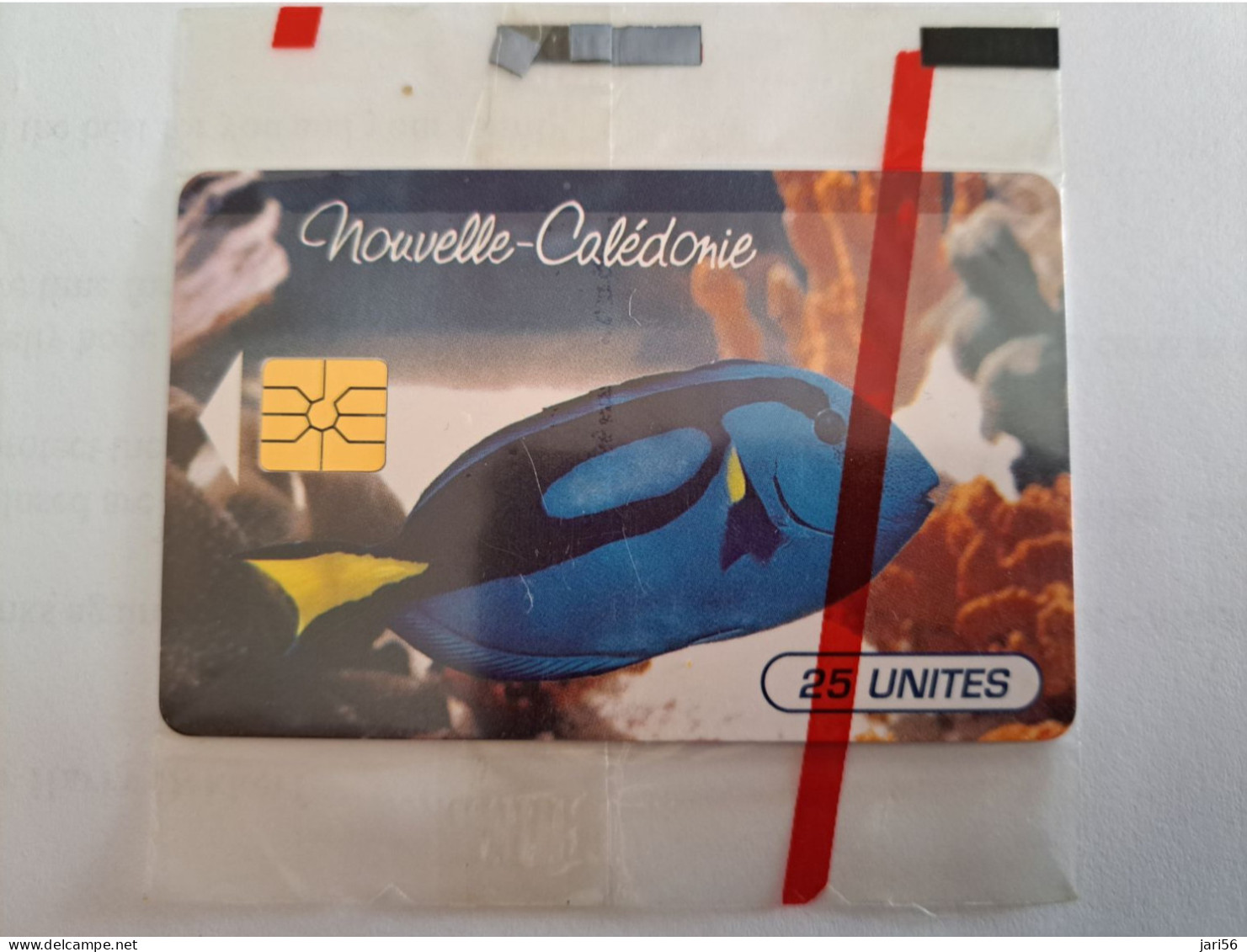 NOUVELLE CALEDONIA  CHIP CARD 25  UNITS   TROPICAL FISH BLEU    LOT 00122  / MINT IN WRAPPER  ** 13545 ** - Nouvelle-Calédonie