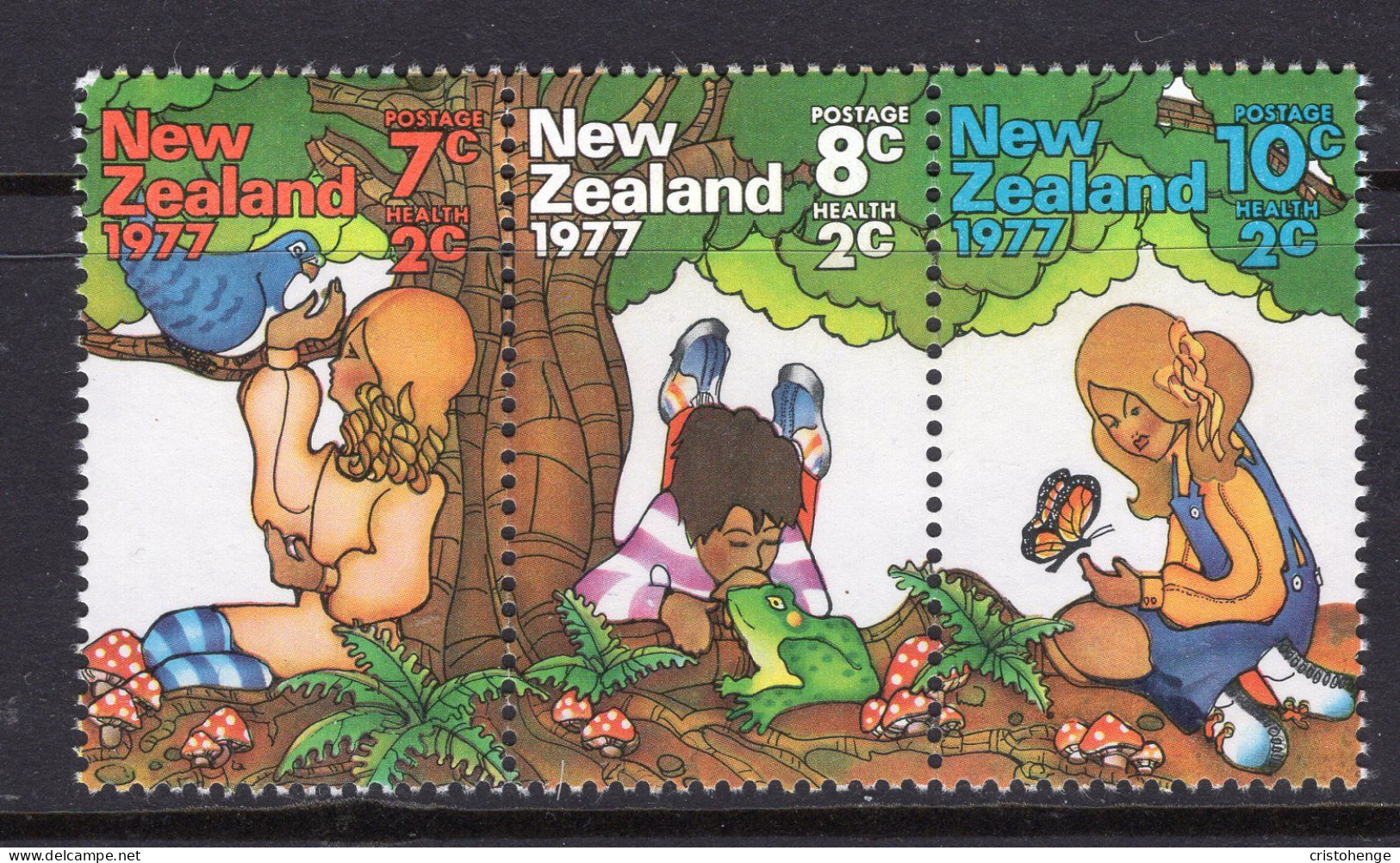 New Zealand 1977 Health - Children Set From MS - No White Border - HM  (SG 1149-1151) - Unused Stamps