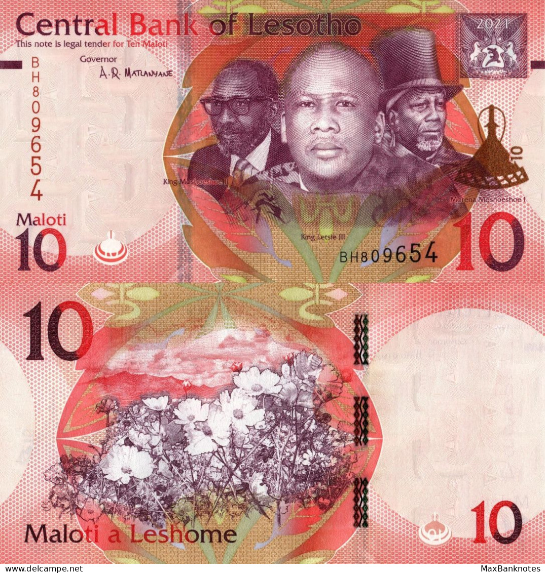 Lesotho / 10 Maloti / 2021 / P-21(c) / UNC - Lesoto