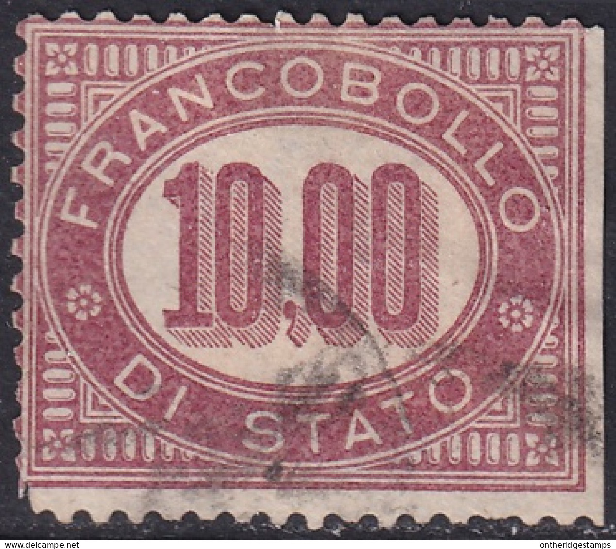 Italy 1875 Sc O8 Italia Sa Servizio 8 Official Used Damaged Corner - Officials