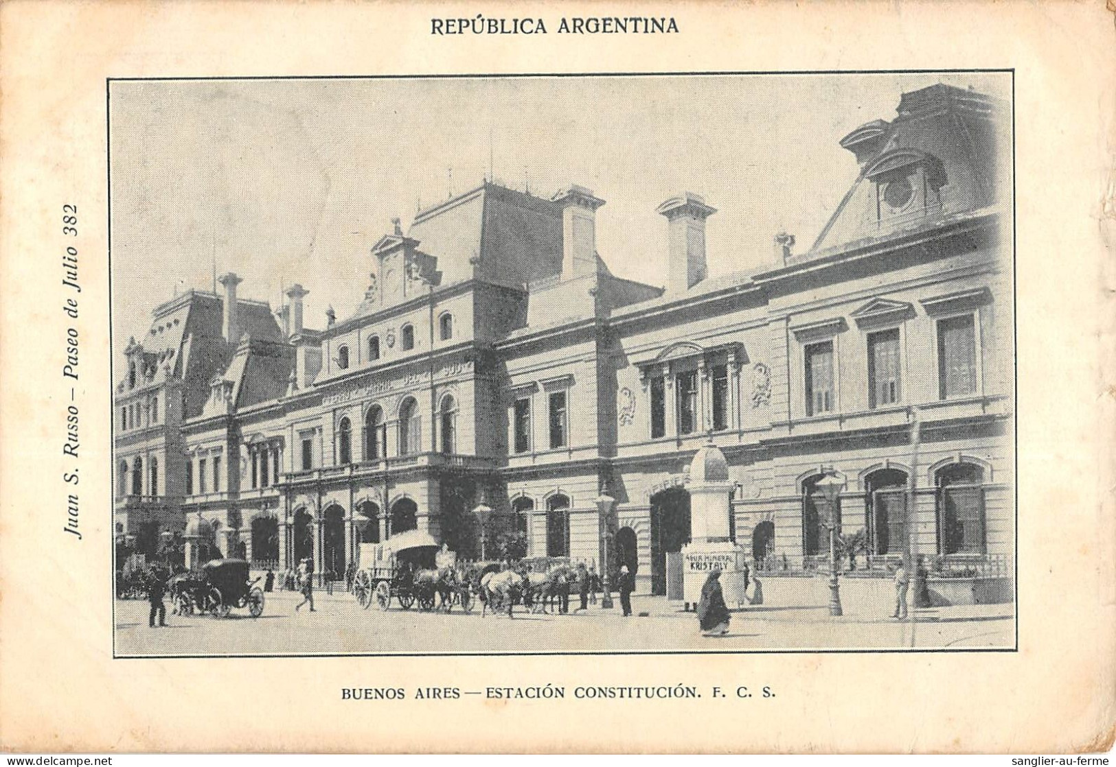 CPA ARGENTINE REPUBLICA ARGENTINA BUENOS AIRES ESTACION CONSTITUCION - Argentine