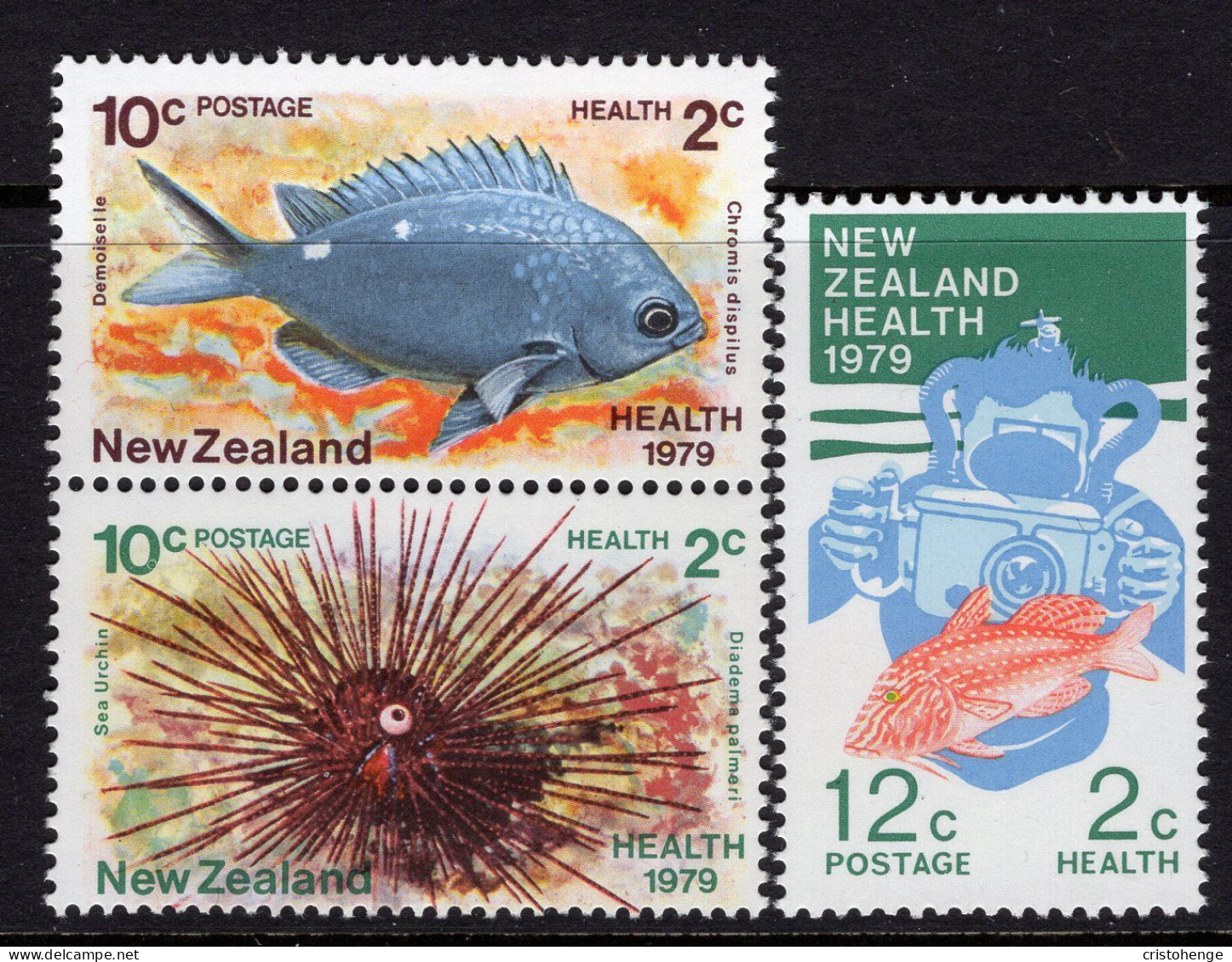 New Zealand 1979 Health - Marine Life Set HM (SG 1197-1199) - Nuovi