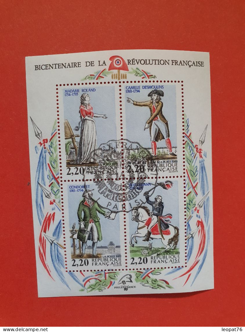 Bloc Feuillet De 1989 - Révolution Française - Oblitéré - Réf 818 - Used
