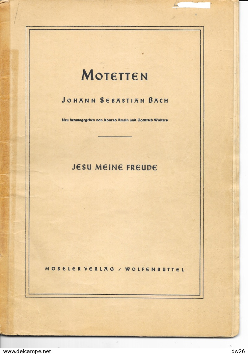 Livret, Partition Motets Jean-Sébastien Bach: Jesu Meine Freude (Jesus Que Ma Joie Demeure) - A-C