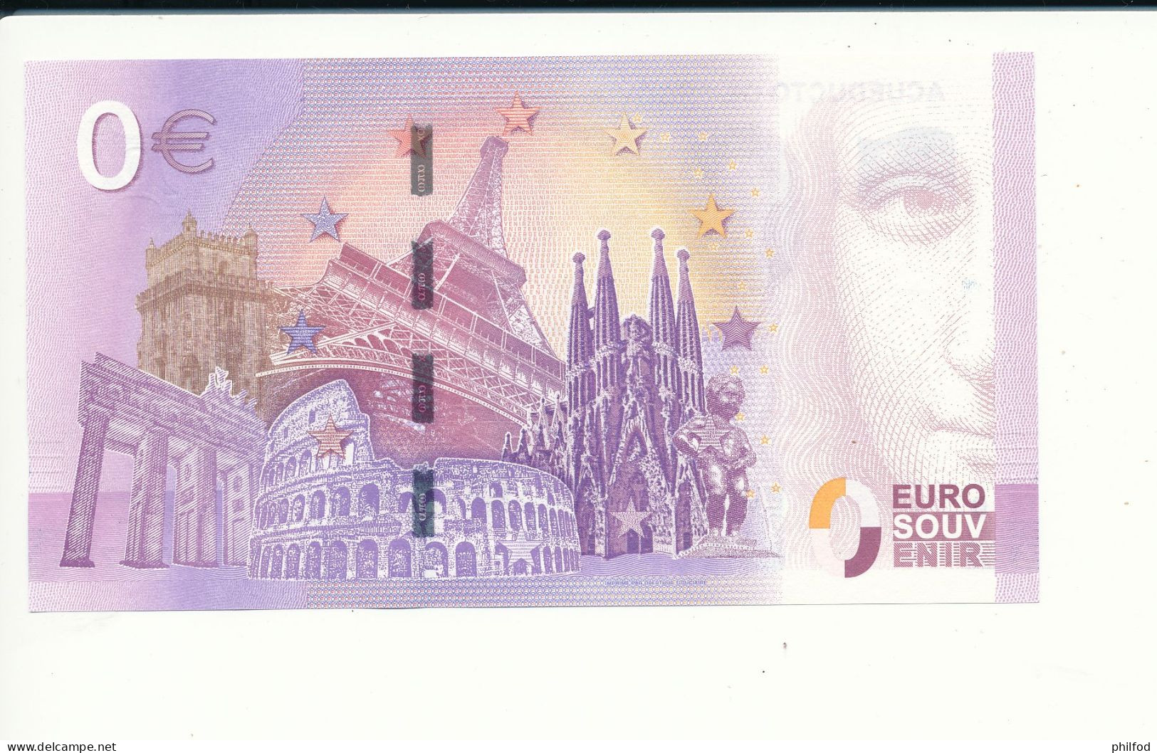 Billet Souvenir - 0 Euro - VEAA - 2017-1 - ACUEDUCTO DE SEGOVIA - N° 1276 - Billet épuisé - Lots & Kiloware - Banknotes