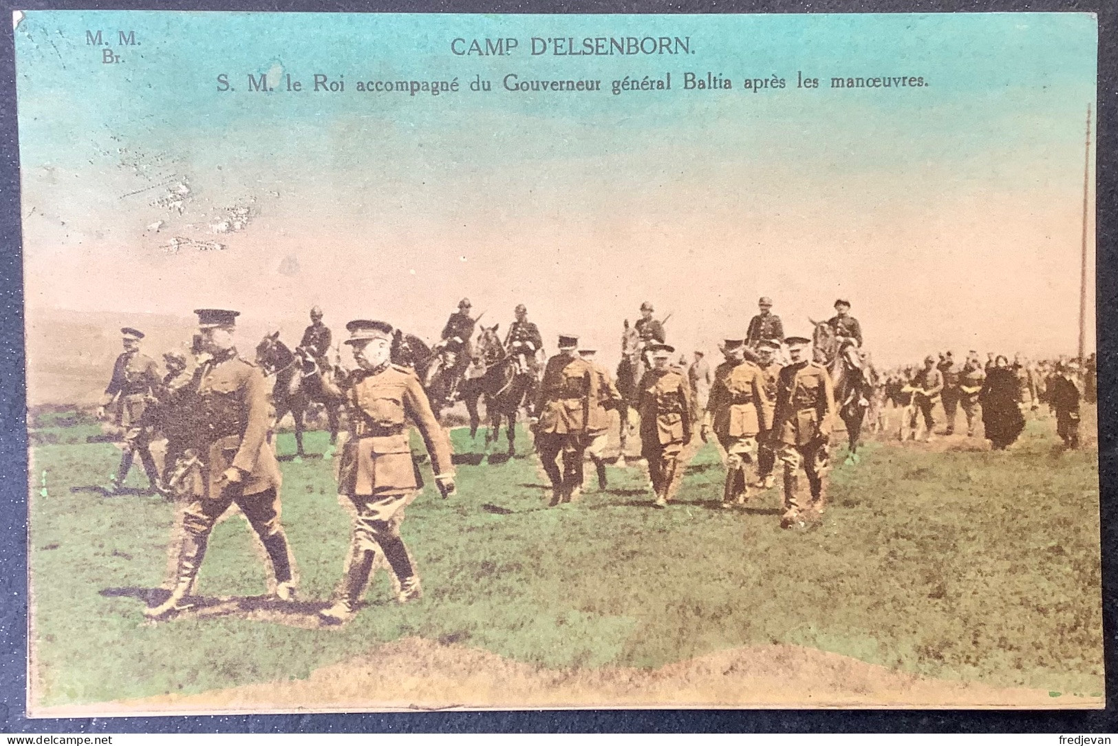 Camp D’Elsenborn - S.M. Le Roi Accompagné Du Gouverneur General Baltia …… - Bütgenbach