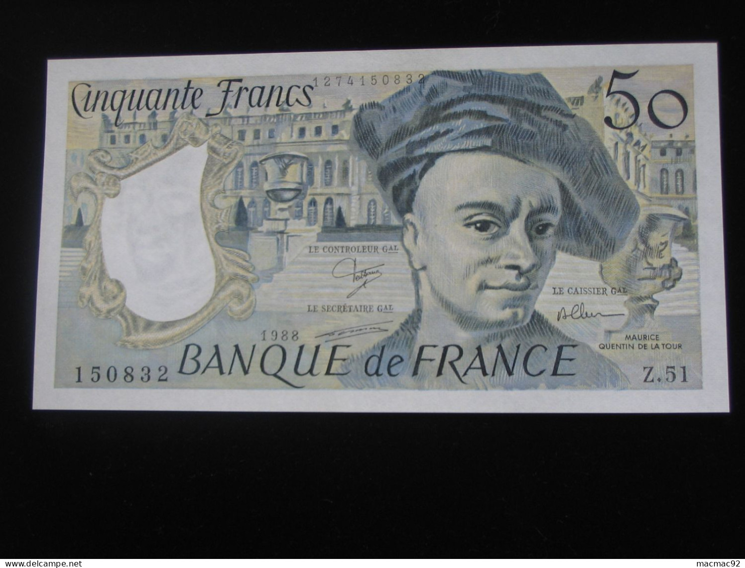 50 Francs QUENTIN DE LA TOUR 1988  **** EN ACHAT IMMEDIAT  **** - 50 F 1976-1992 ''Quentin De La Tour''