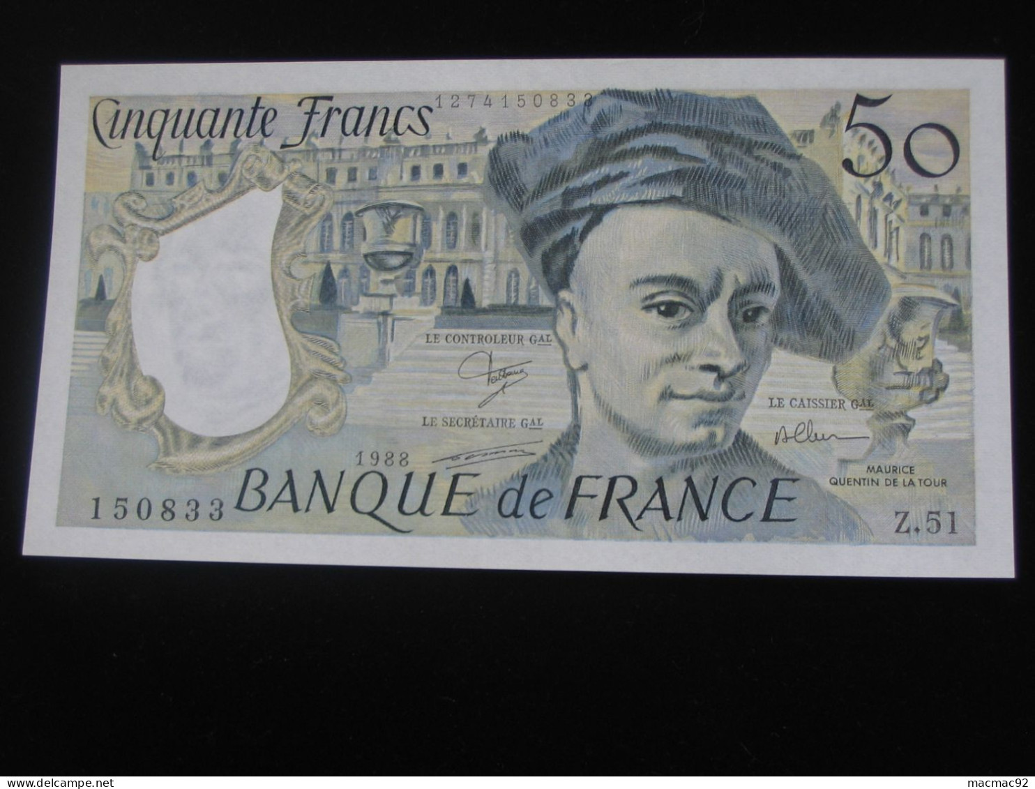 50 Francs QUENTIN DE LA TOUR 1988  **** EN ACHAT IMMEDIAT  **** - 50 F 1976-1992 ''Quentin De La Tour''