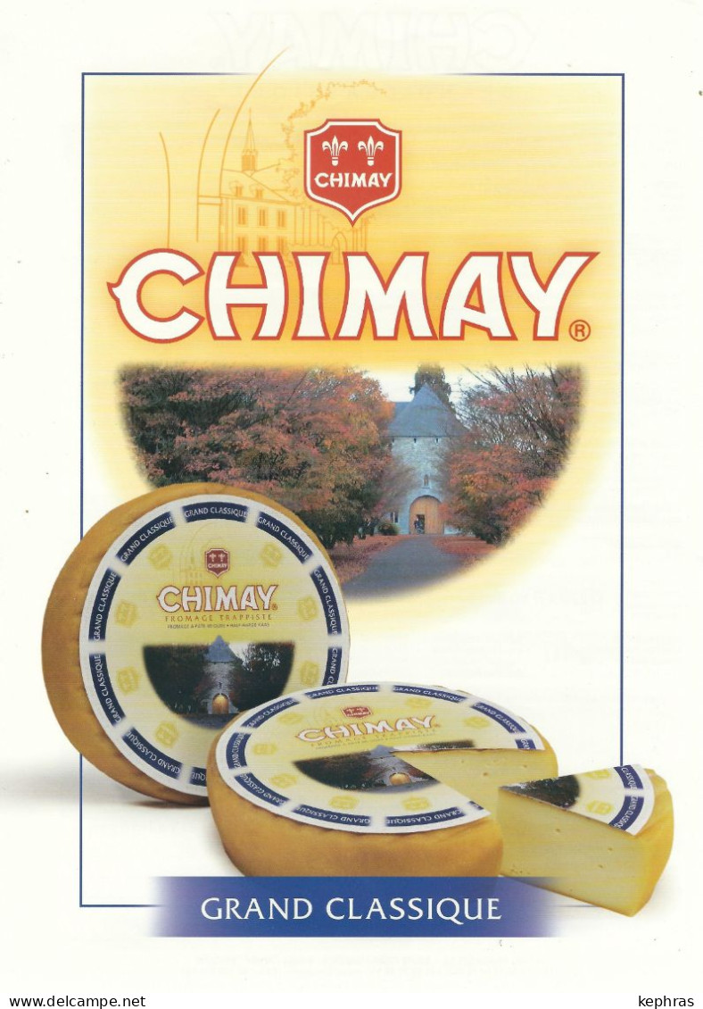 CHIMAY  - POSTER PUBLICITE - Format A4 - Recto-Verso - Fromage De Chimay - Grand Classique - Plakate