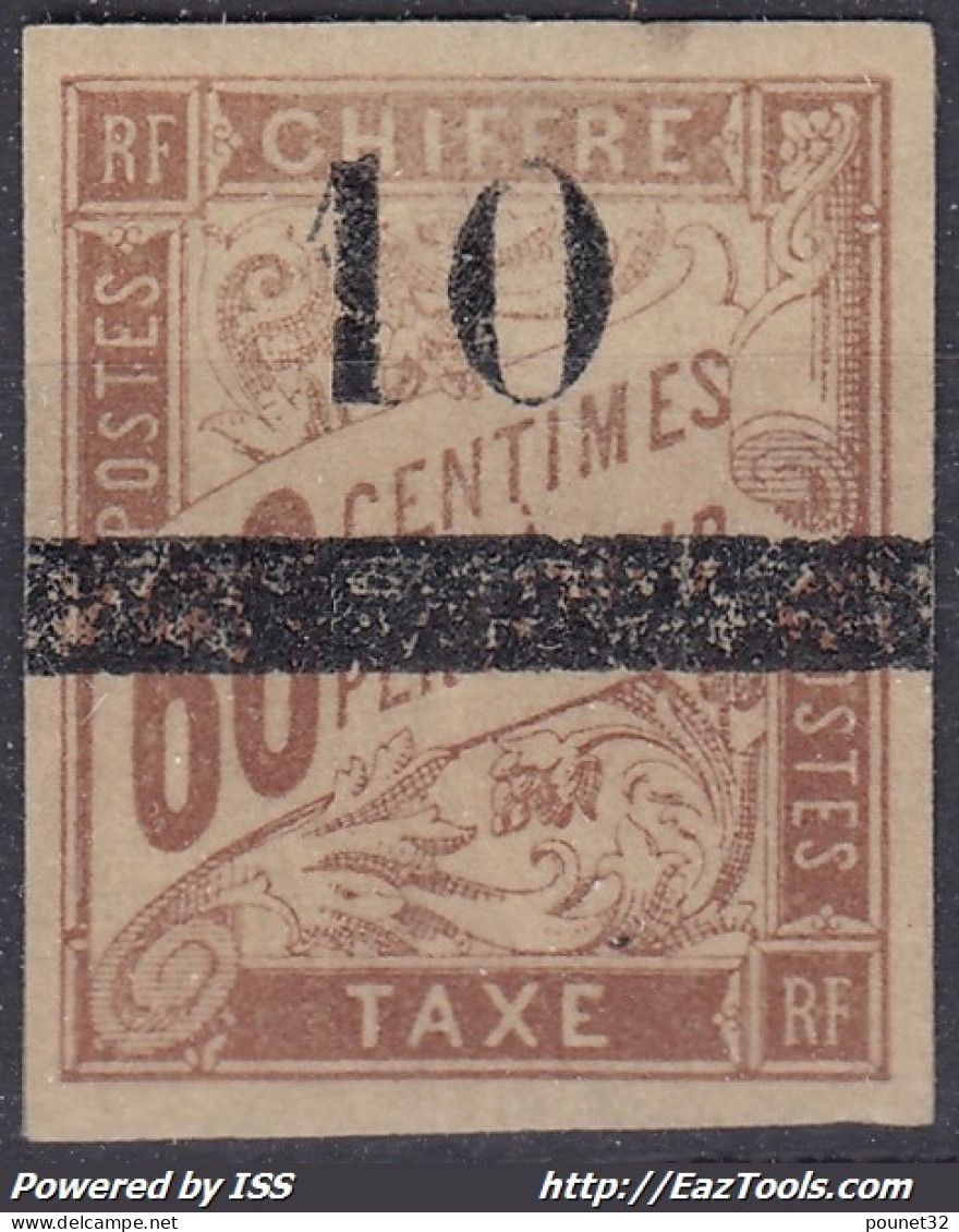 SENEGAL : TAXE SURCHARGE 10 SUR 60c BRUN N° 2 NEUF SANS GOMME - TB MARGES - Postage Due