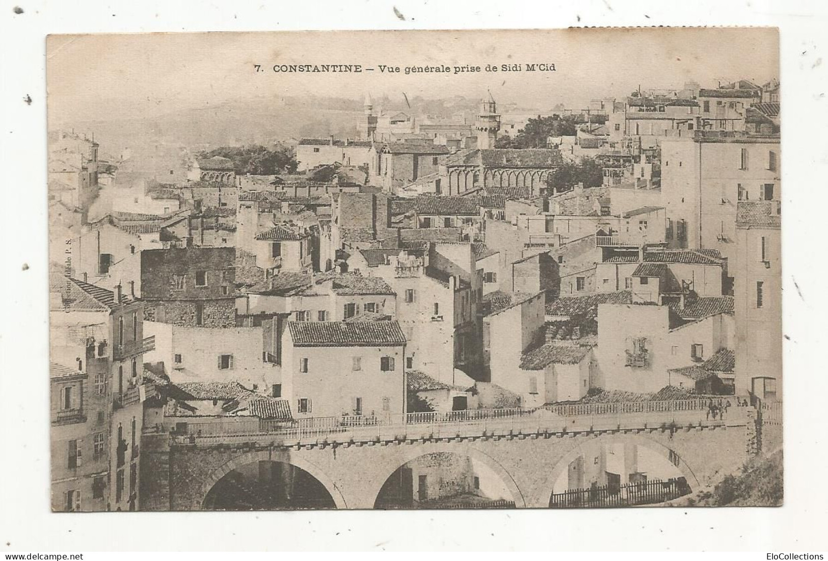 Cp, ALGERIE, CONSTANTINE, Vue Générale Prise De SIDI M'CID, Voyagée 1905 - Constantine