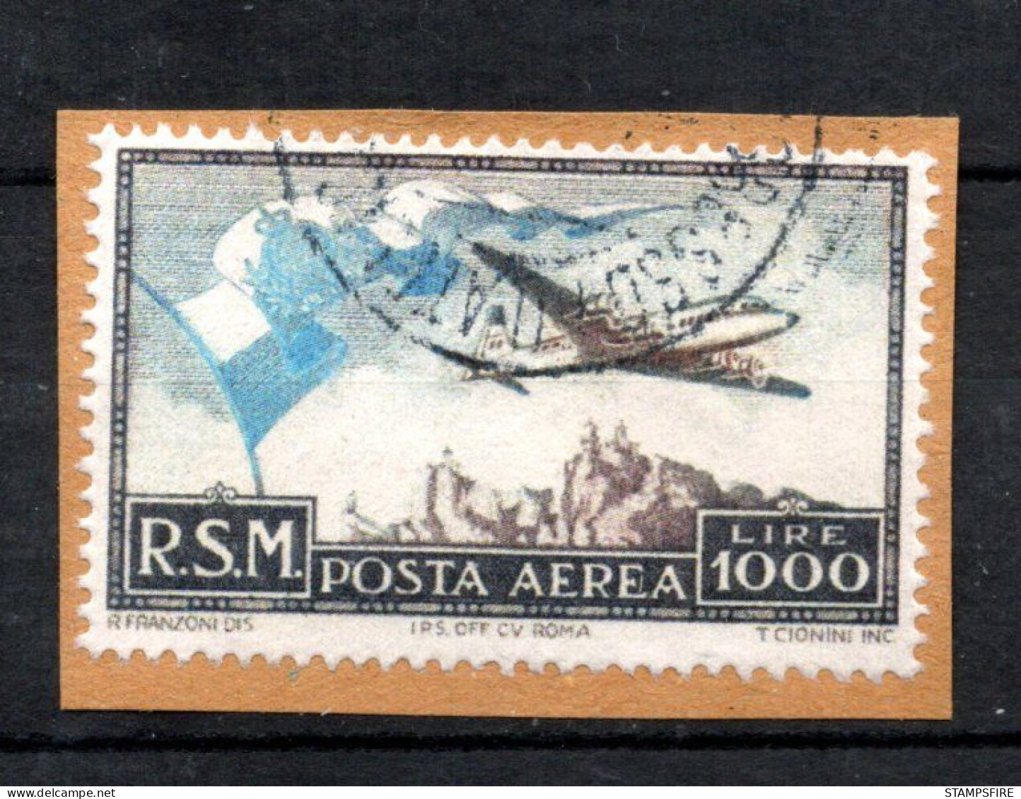 San Marino 1951 Airmail 1000L USED - Usati