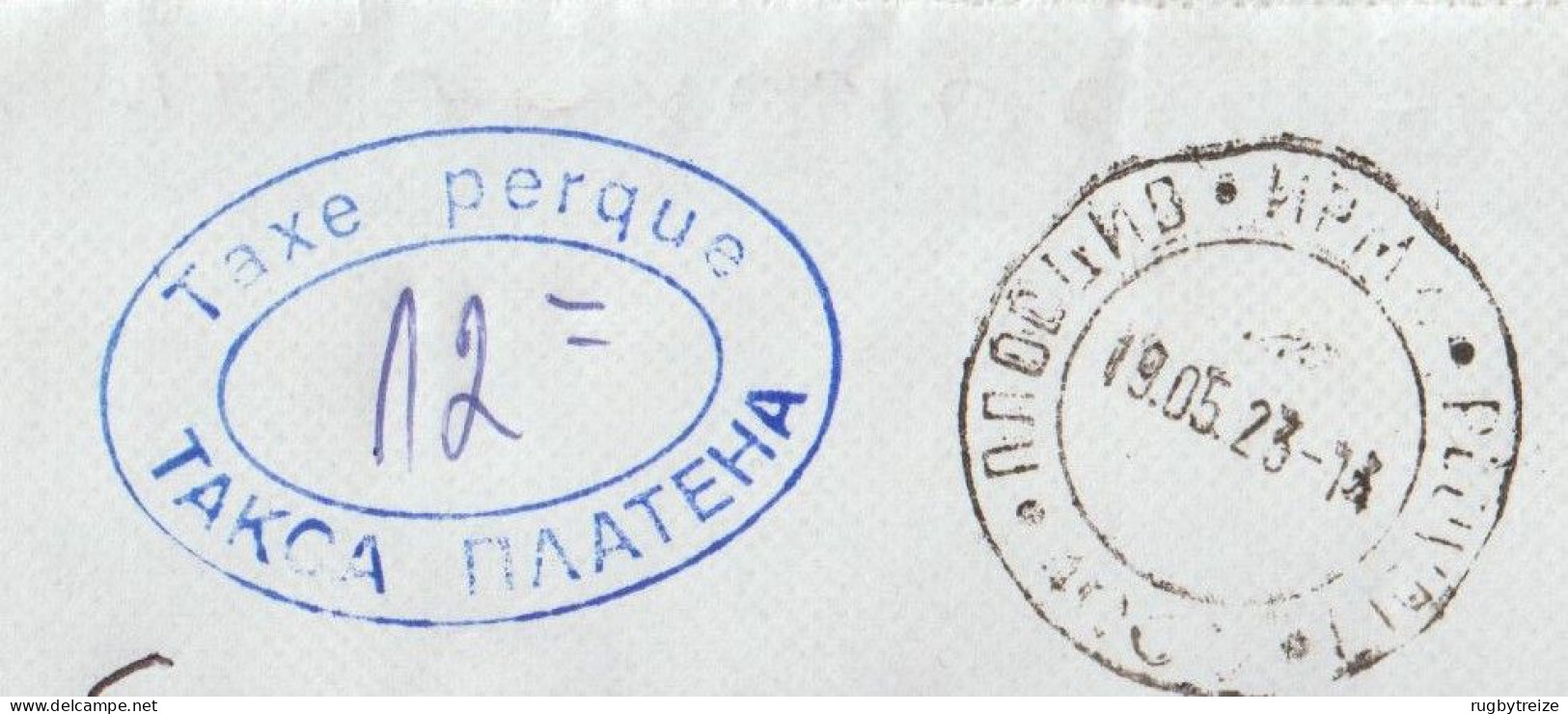 6718 Lettre Cover Recommandé Registered BULGARIE BULGARIA 2023 CODE BARRE PLOVDIV TAXE PERCUE TAX TAXEE - Cartas & Documentos