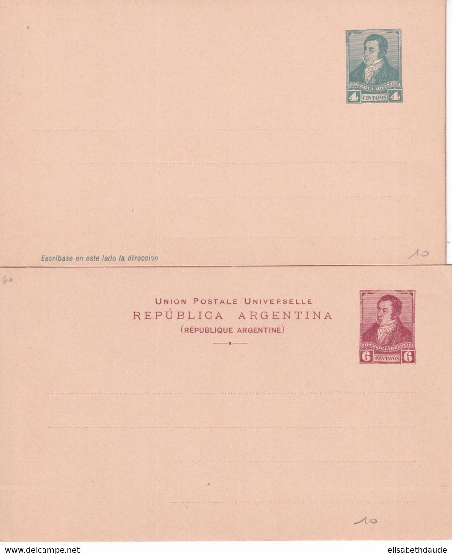 ARGENTINE - ENTIER POSTAL - 2 CARTES NEUVES - Postal Stationery