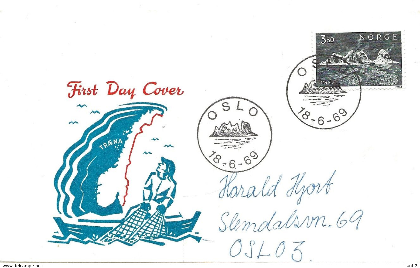 Norway 1969 Traena Islands  Mi  587 FDC - Covers & Documents