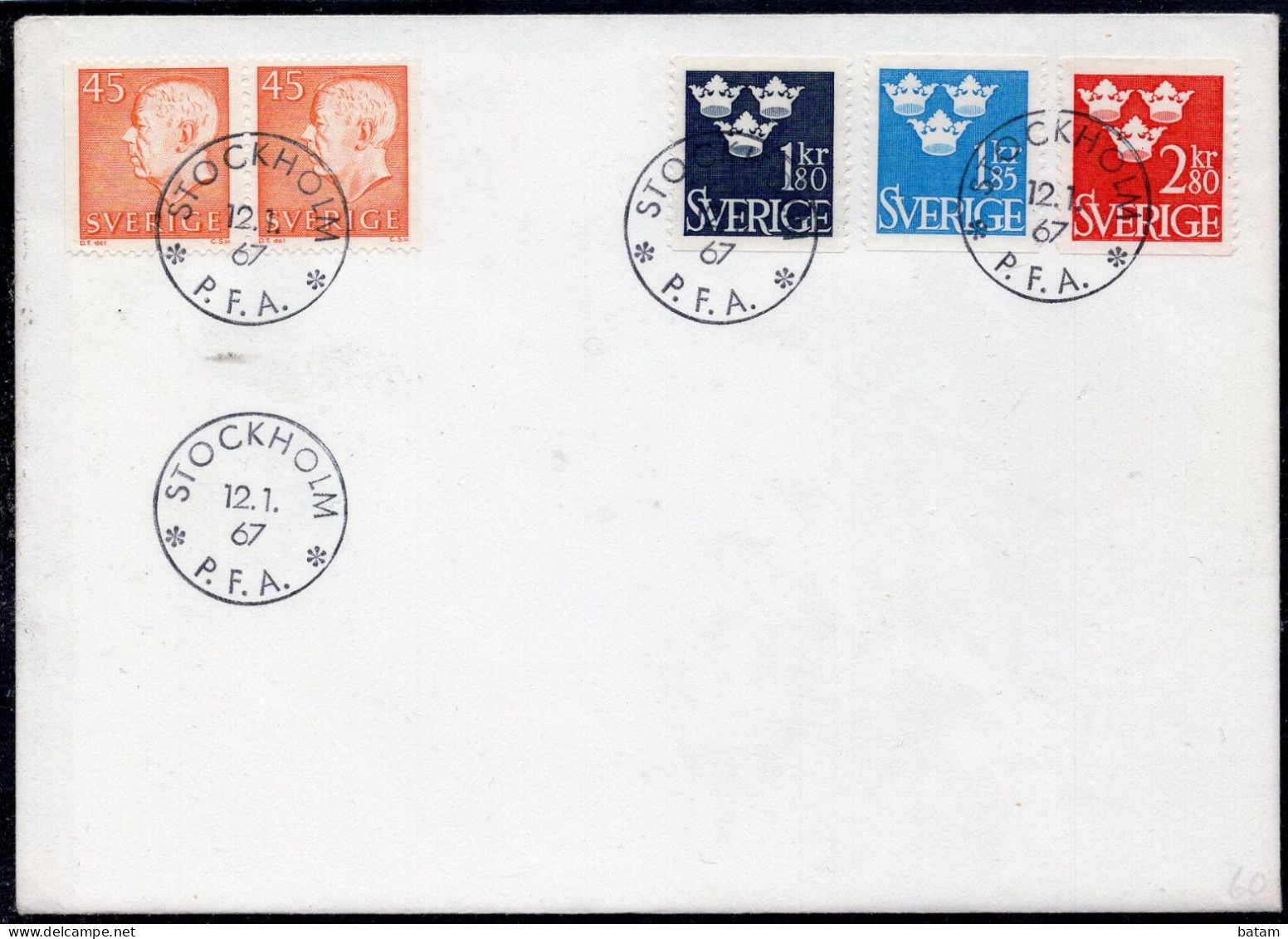 Sweden 1967 -  Tree Crowns - New Values- Cover - Storia Postale