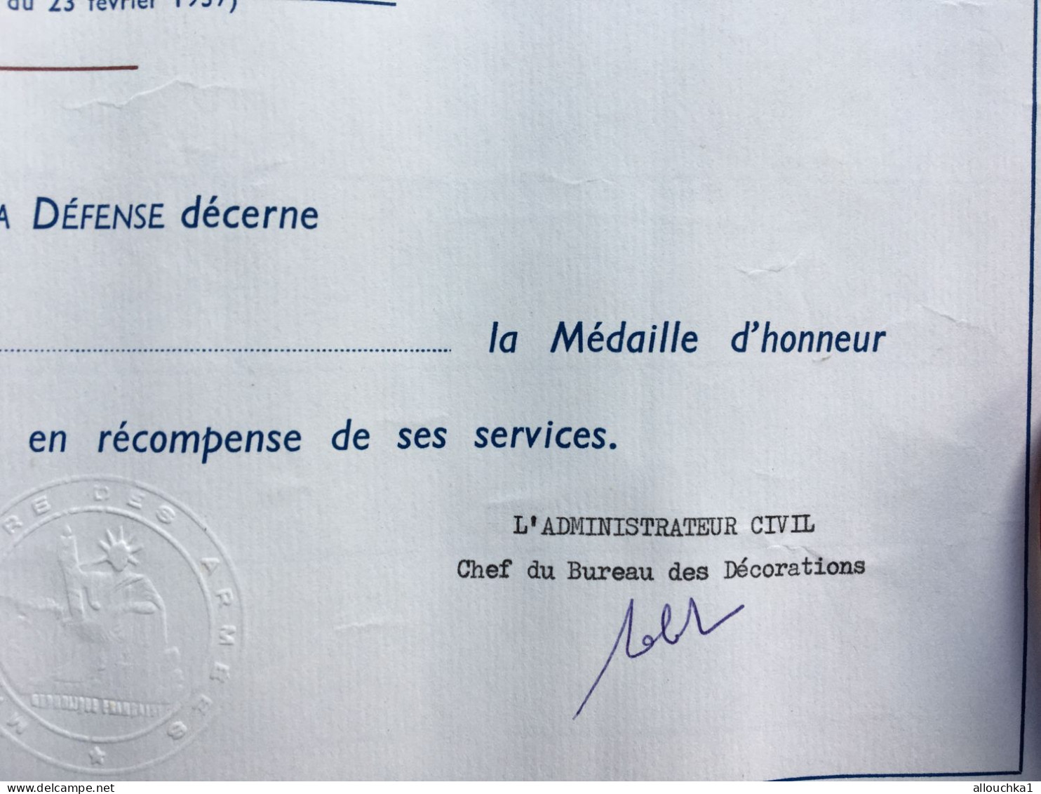 Médaille D'Honneur De L' Aéronautique Récompense Services-Ministère Défense(Yvon Bourges)Militaria Aviation-Aérien-Kuntz - Aviazione