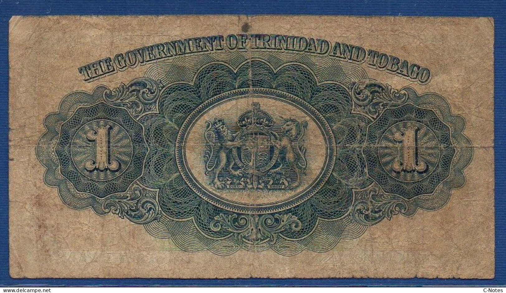 TRINIDAD & TOBAGO - P. 5b – 1 Dollar 02.01.1939 Circulated, S/n 42C 84974 - Trinidad & Tobago