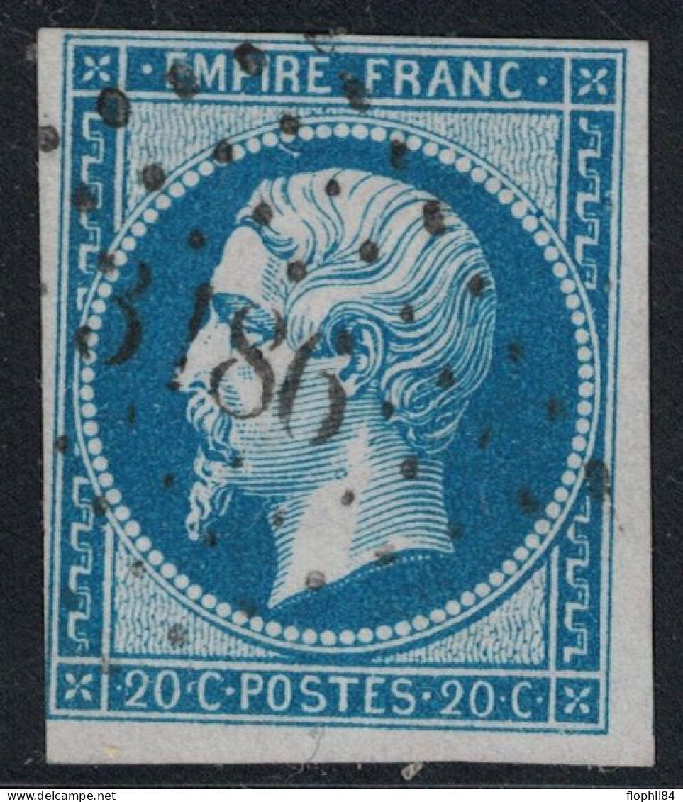 EMPIRE - No 14 - OBLITERATION PC3186 - HAUT-RHIN - STE MARIE AUX MINES - COTE 12€ - 1853-1860 Napoleon III