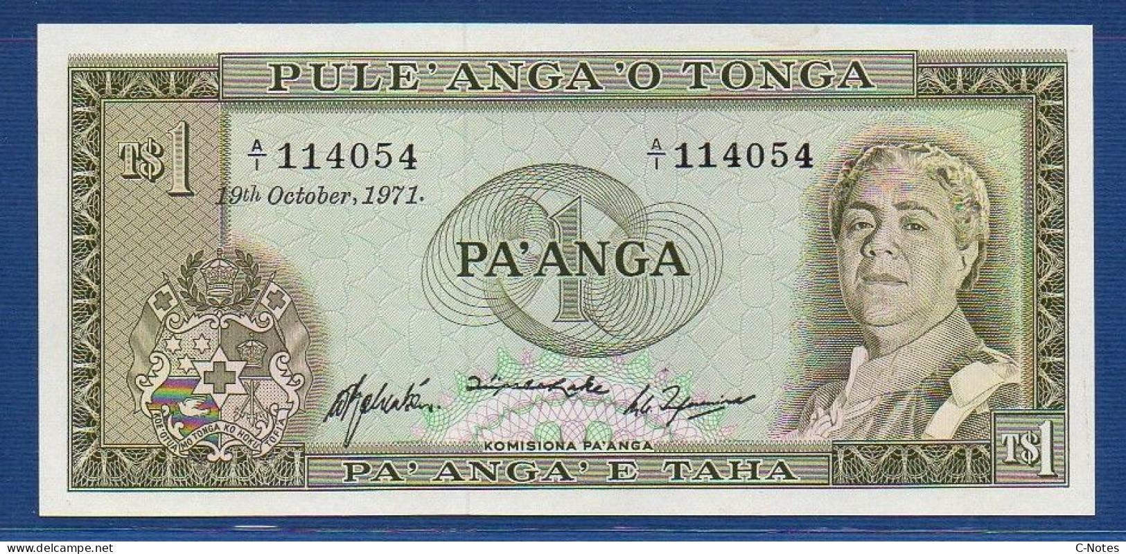 TONGA - P.14d – 1 PA'ANGA 19.10.1971 UNC-, S/n A/I 114054 - Tonga