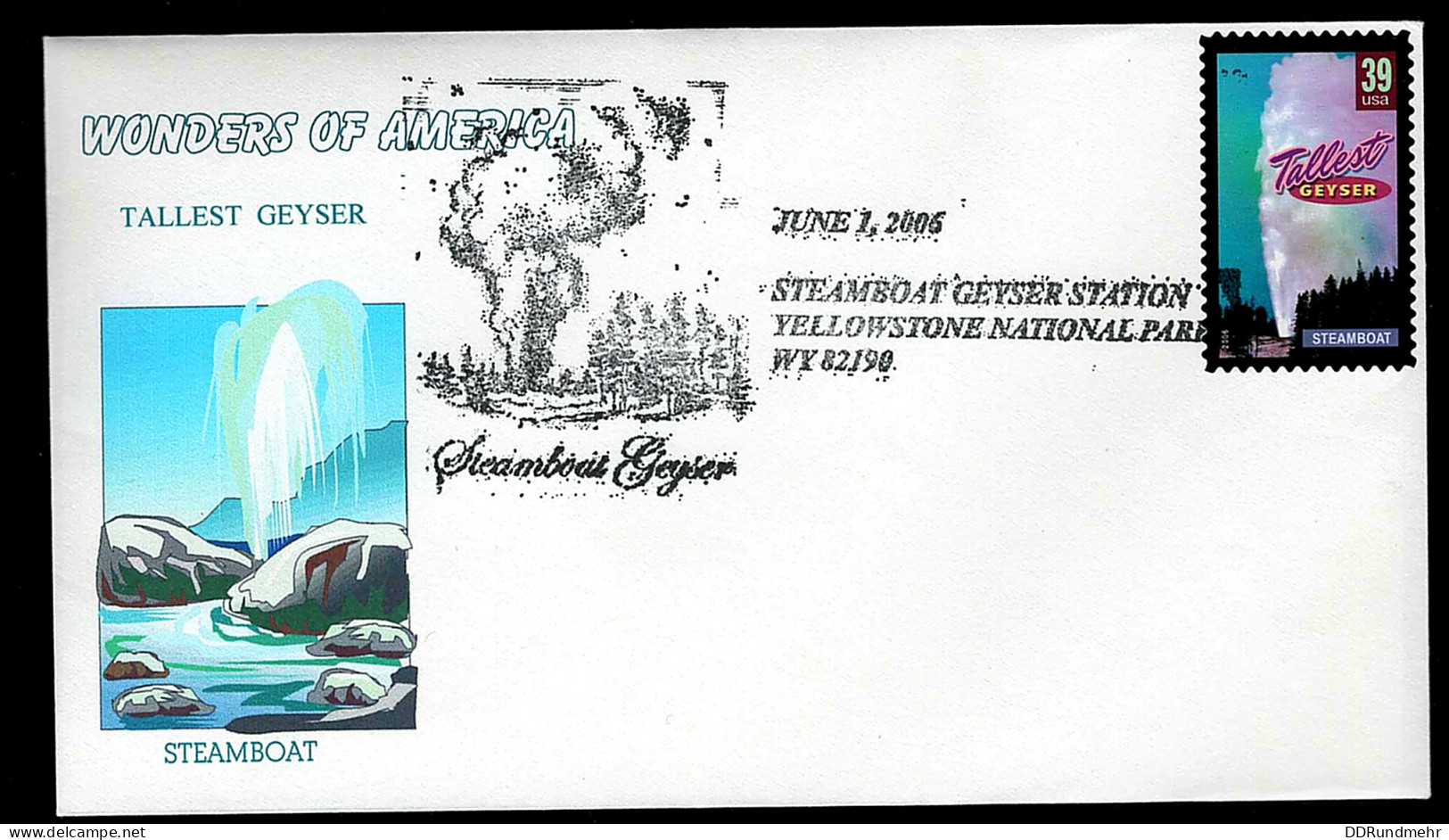 2006 Geysire Gedenkbrief Tallest Michel US 4104 Stamp Number US 4059 Yvert Et Tellier US 3807 - Covers & Documents