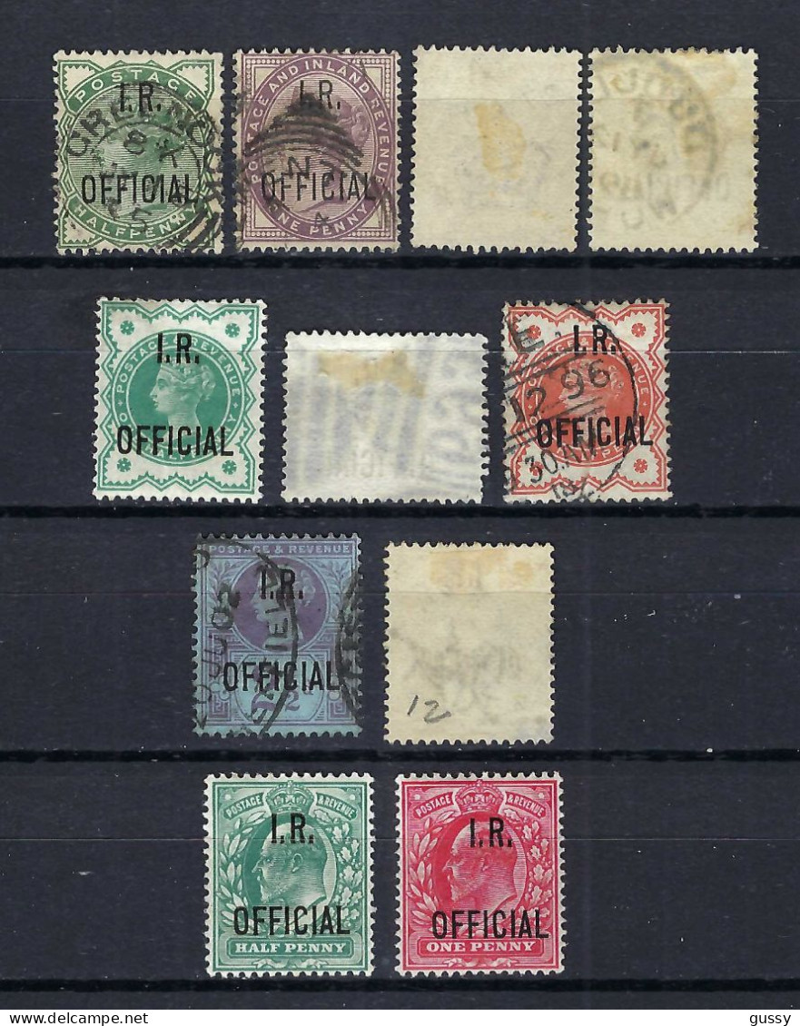 GRANDE BRETAGNE Service Ca.1896:  Lot De "I.R. Official" Oblitérés Et Neufs*, Forte Cote - Dienstmarken