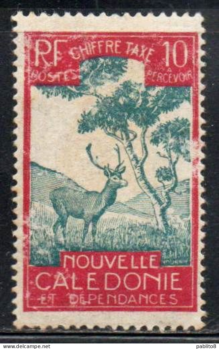 NOUVELLE CALEDONIE NEW NUOVA CALEDONIA 1928 POSTAGE DUE STAMPS TAXE SEGNATASSE MALAYAN SAMBAR 10c MH - Timbres-taxe