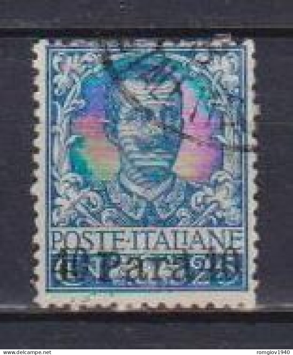 REGNO D'ITALIA  LEVANTE 1902  EMISSIONI PER LA SOLA  ALBANIA  SOPRASTAMPATO "SENZA ALBANIA" SASS. 6  USATO VF - Albanie