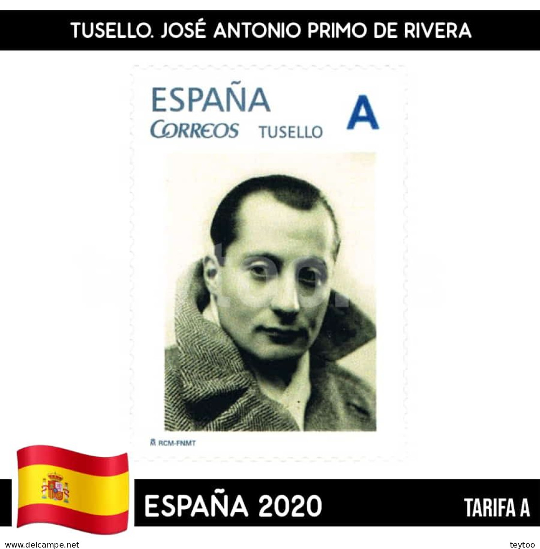 D0270# España 2020. TUSELLO José Antonio Primo De Rivera (MNH) - Andere & Zonder Classificatie