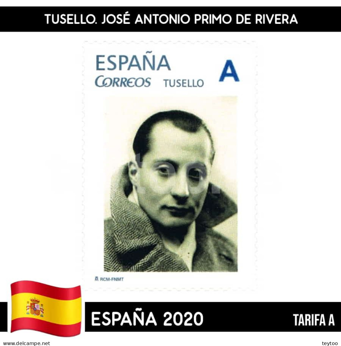 D0270# España 2020. TUSELLO José Antonio Primo De Rivera (MNH) - Autres & Non Classés