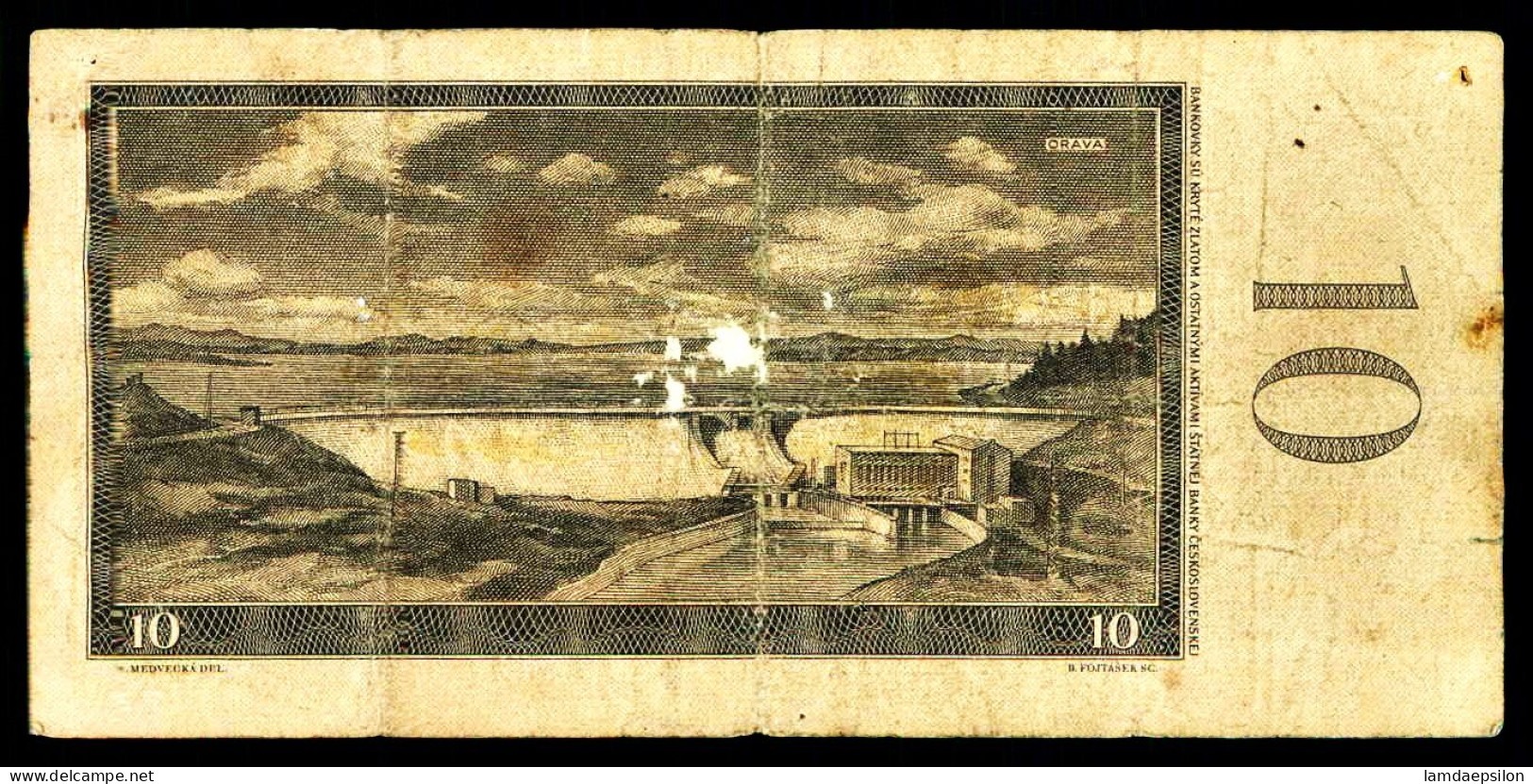 A9  Czechoslovakia    BILLETS DU MONDE    BANKNOTES  10 KORUN 1960 - Tchécoslovaquie