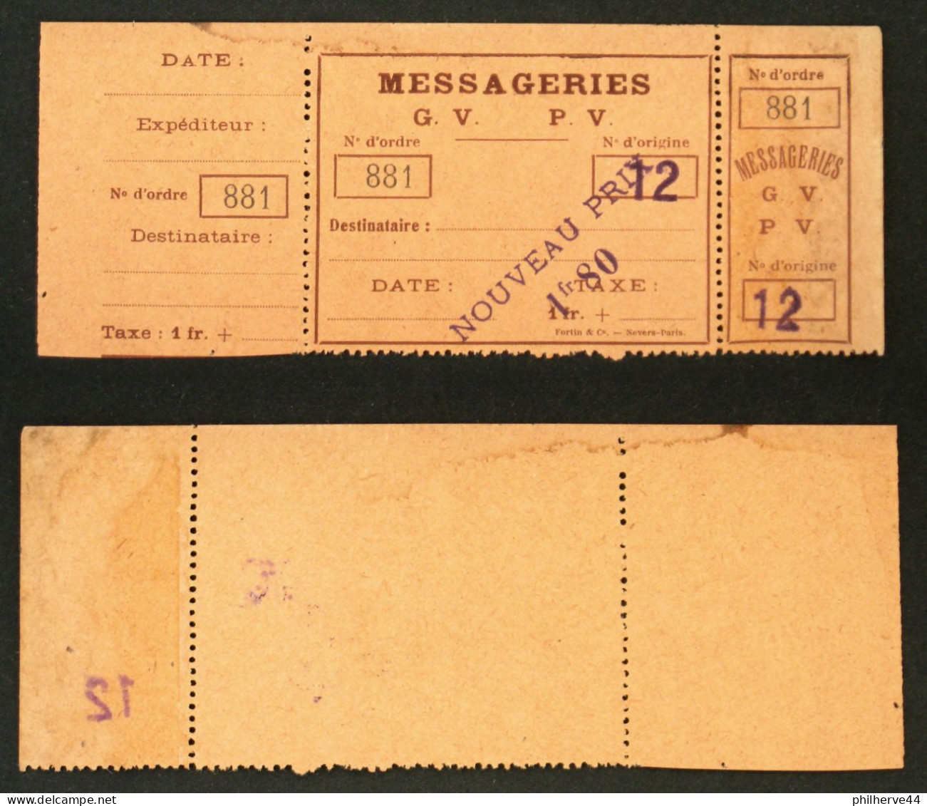 COLIS POSTAUX PARIS N° 89 Neuf NSG TB Cote 150€ - Mint/Hinged