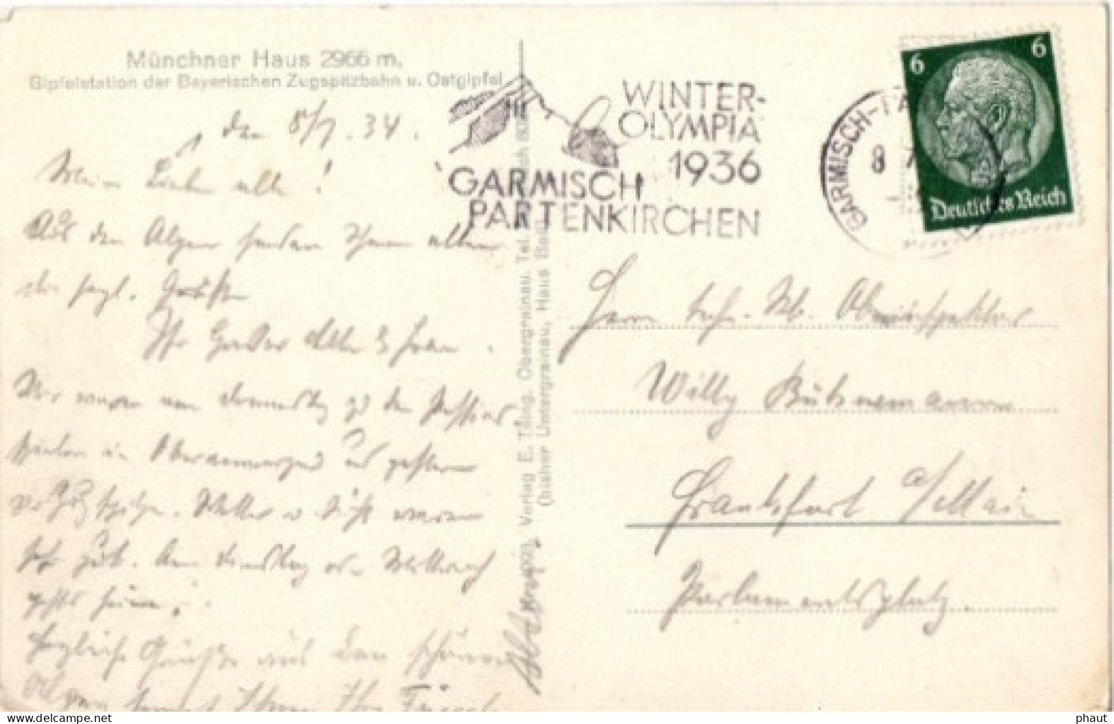 Flamme Jeux Olympiques Hiver Garmisch-Partenkirchen Sur CPSM - Inverno1932: Lake Placid