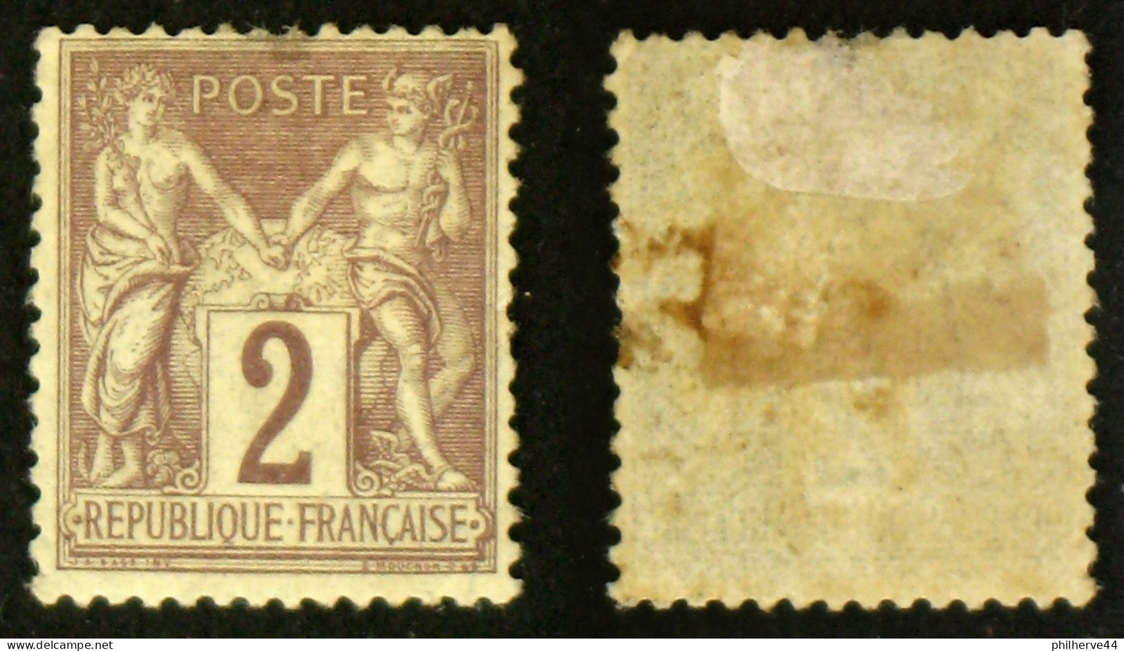 N° 85 2c SAGE Brun-rouge Neuf N* TB Cote 15€ - 1876-1898 Sage (Tipo II)