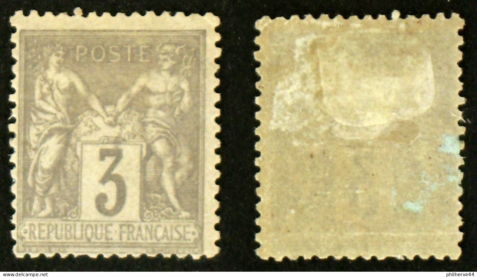 N° 87 3c SAGE Gris Neuf N* TB Cote 12€ - 1876-1898 Sage (Type II)