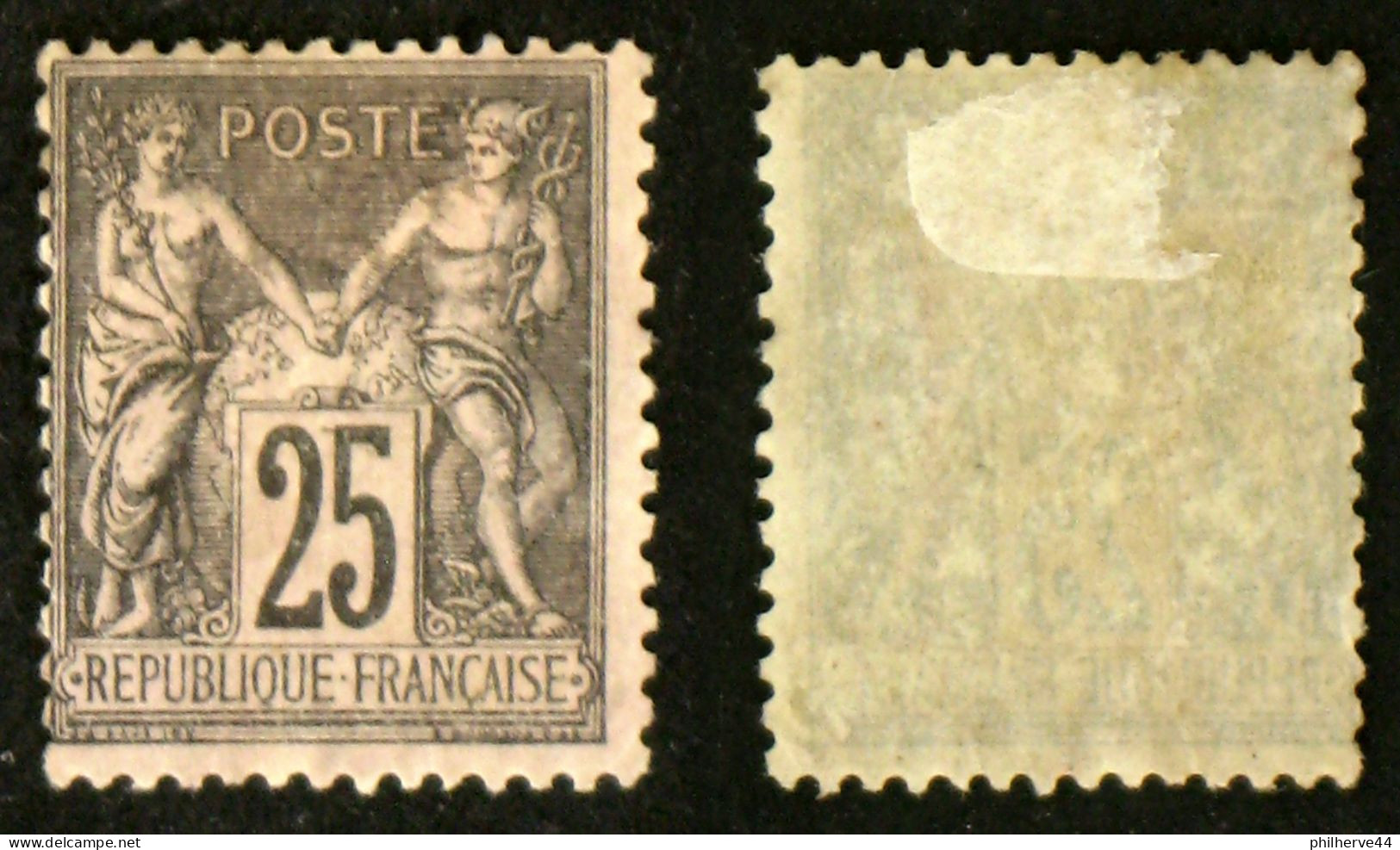 N° 97 25c SAGE Noir/rose Neuf NSG TB Cote 40€ - 1876-1898 Sage (Tipo II)