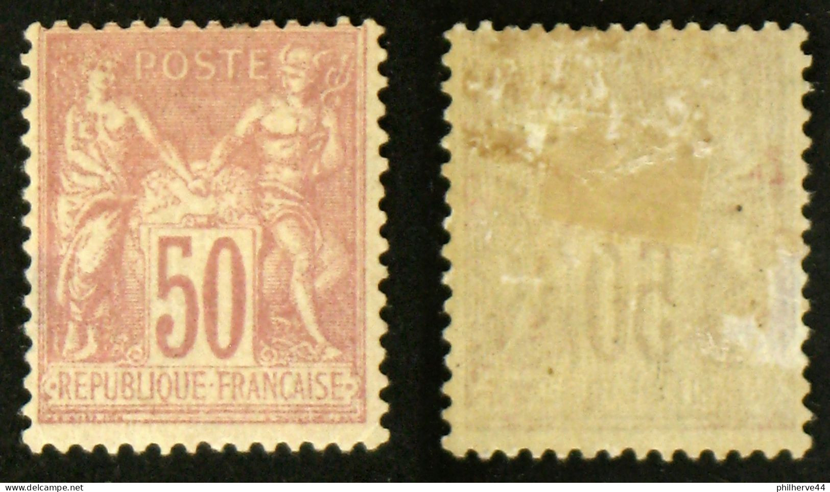 N° 98  50c SAGE Rose Neuf N* B Cote 285€ - 1876-1898 Sage (Tipo II)