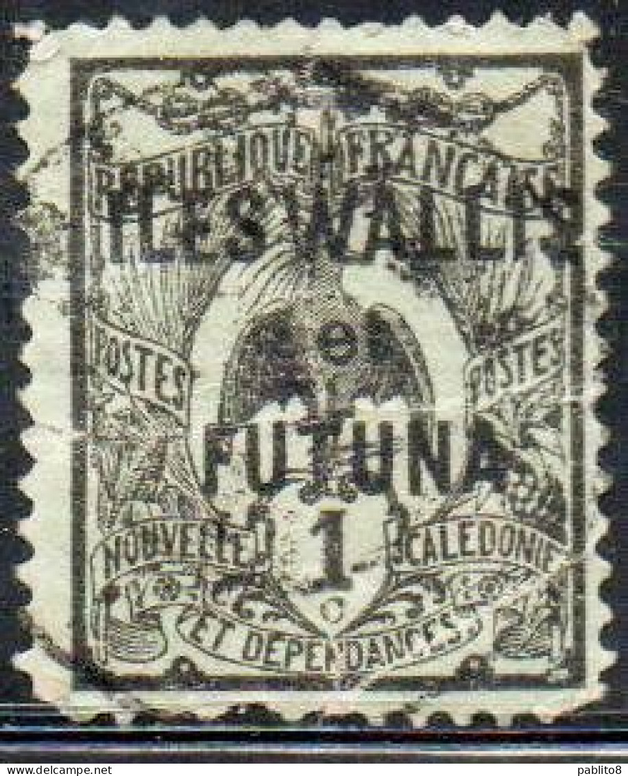 WALLIS AND FUTUNA ISLANDS 1920 1928 KAGU BIRD NEW CALEDONIA OVERPRINTED 1c USED USATO OBLITERE' - Used Stamps