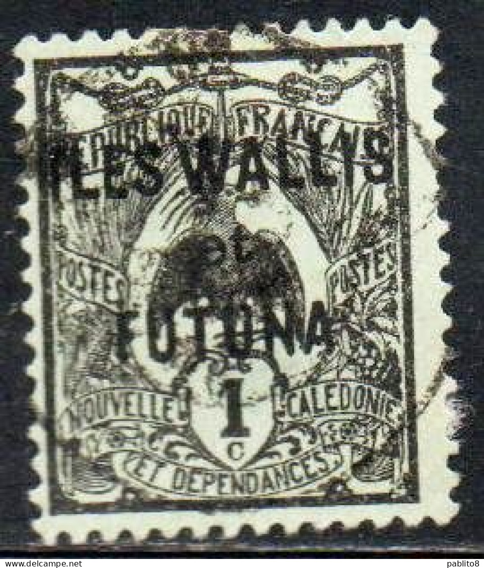 WALLIS AND FUTUNA ISLANDS 1920 1928 KAGU BIRD NEW CALEDONIA OVERPRINTED 1c USED USATO OBLITERE' - Oblitérés