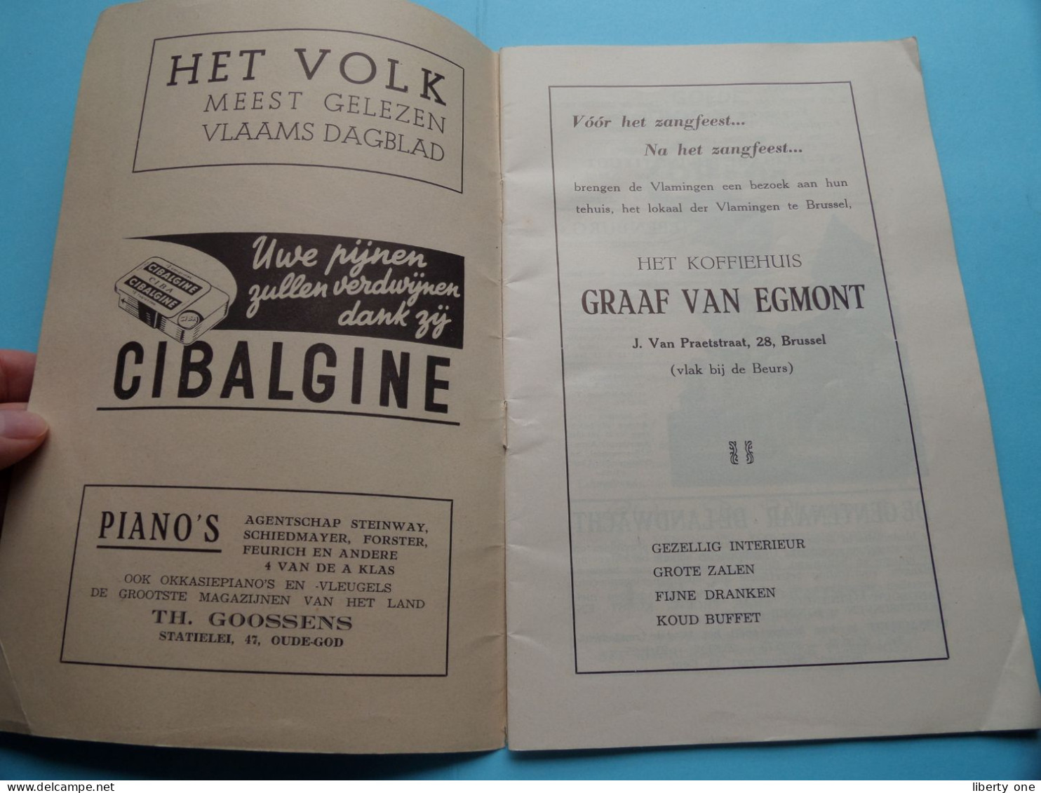 5 Juni 1955 > Grote Markt Brussel " DAG VAN HET VLAAMSE LIED "  ( Zie / Voir SCANS ) 41 Pag. Compleet ! - Programmes