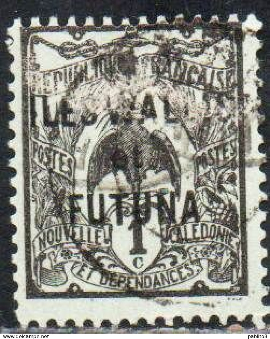 WALLIS AND FUTUNA ISLANDS 1920 1928 KAGU BIRD NEW CALEDONIA OVERPRINTED 1c USED USATO OBLITERE' - Gebruikt