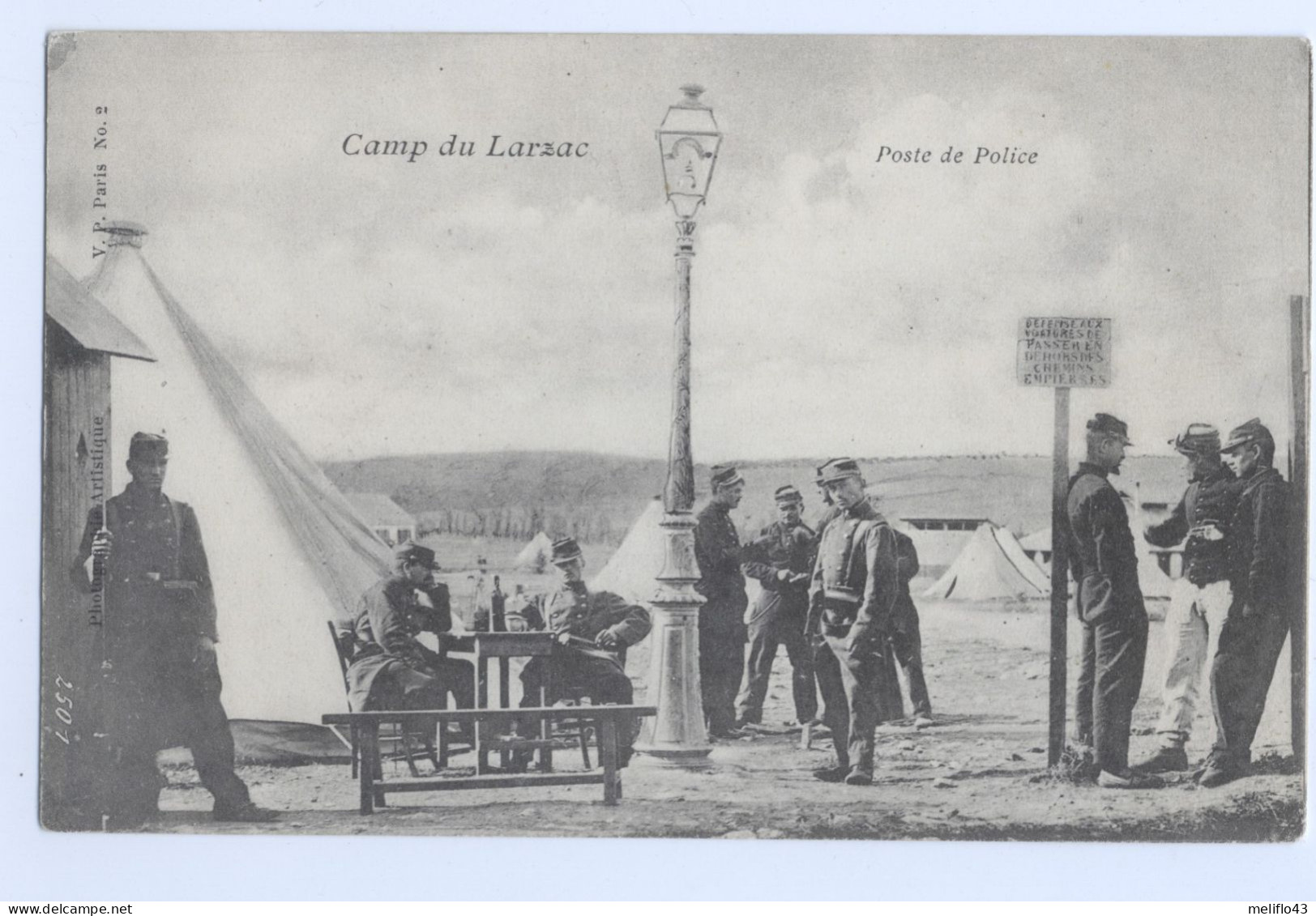 12/ CPA A - Camp Du Larzac - Poste De Police (Militaires) - La Cavalerie