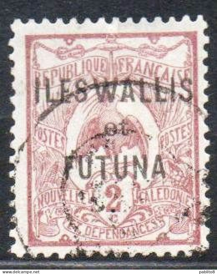 WALLIS AND FUTUNA ISLANDS 1920 1928 KAGU BIRD NEW CALEDONIA OVERPRINTED 2c USED USATO OBLITERE' - Gebruikt