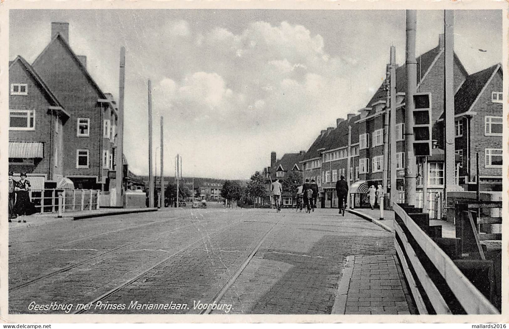 VOORBURG - GEESTBRUG MET PRINSES MARIANNELAAN - POSTED 1937 ~ AN OLD REAL PHOTO POSTCARD #2324261 - Voorburg