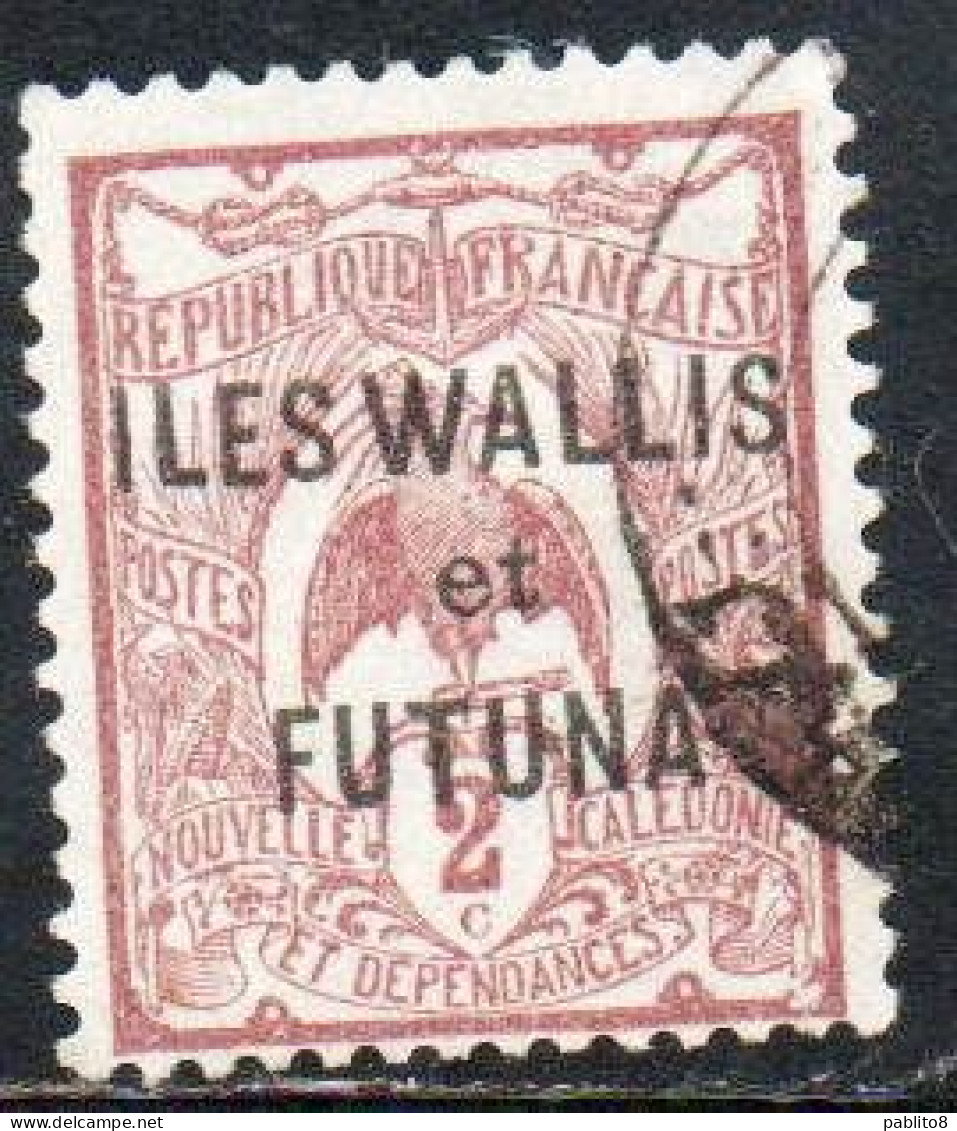 WALLIS AND FUTUNA ISLANDS 1920 1928 KAGU BIRD NEW CALEDONIA OVERPRINTED 2c USED USATO OBLITERE' - Used Stamps