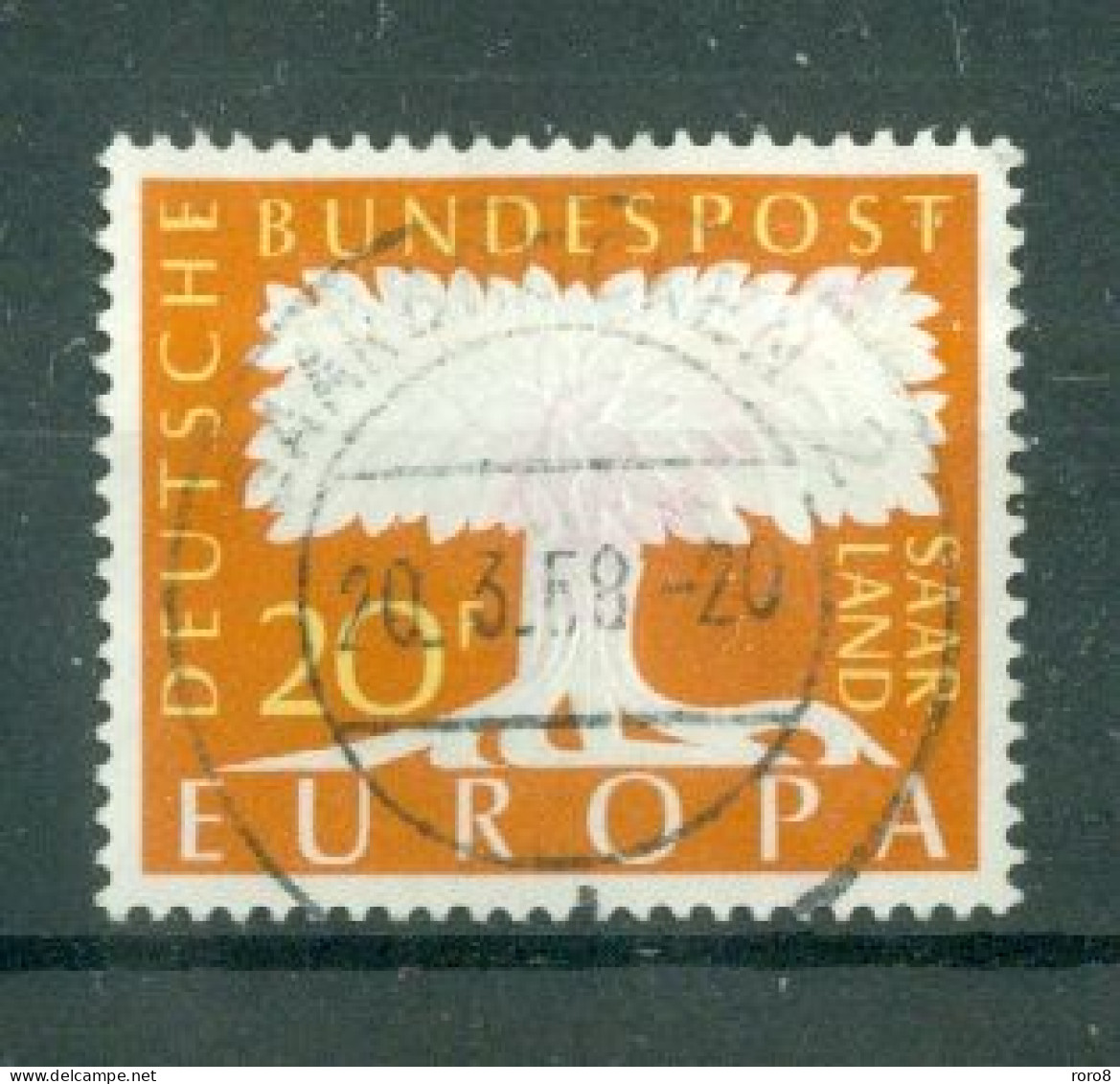 SARRE - N°384 Oblitéré - Europa 1957. Fil. Q D'Allemagne. - 1957