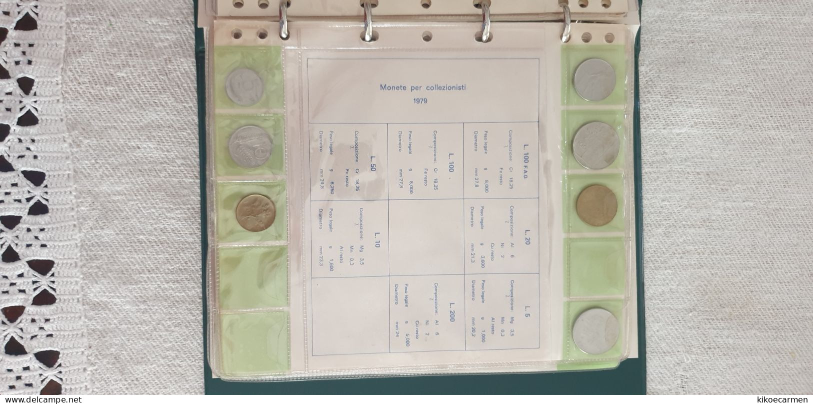 1979 £ 5, 10, 20, 50, 100, 200, 100 Commemorativa Italia Monete Moneta Con Foglio Fogli D'album Omaggio - Otros & Sin Clasificación