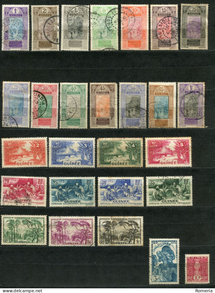 Guinée - 1913 -> 1938 - Lot Timbres Oblitérés Et * TC - Nºs Dans Description - Gebruikt