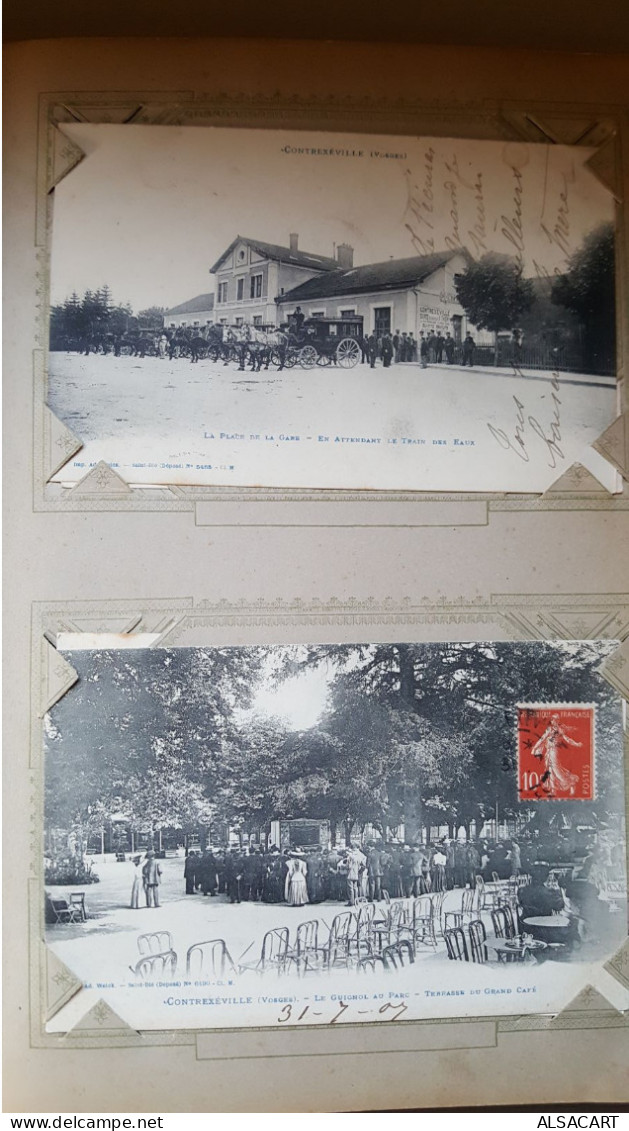 album de plus de 120 cartes sur contrexéville et vittel , avec des cartes photos